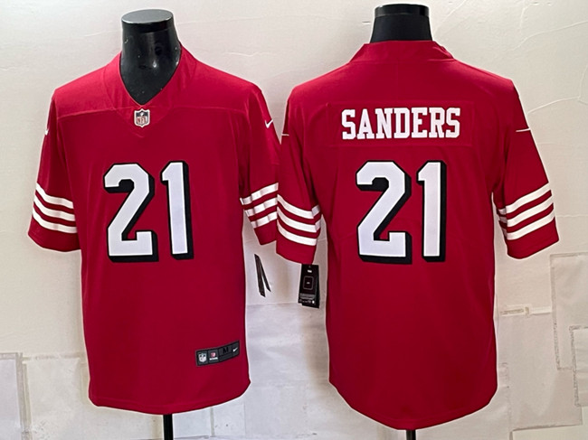 Men's Red San Francisco 49ers #21 Deion Sanders Vapor Untouchable Limited Stitched Jersey